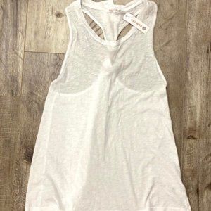 Sundry Back Twist  Tank Top White